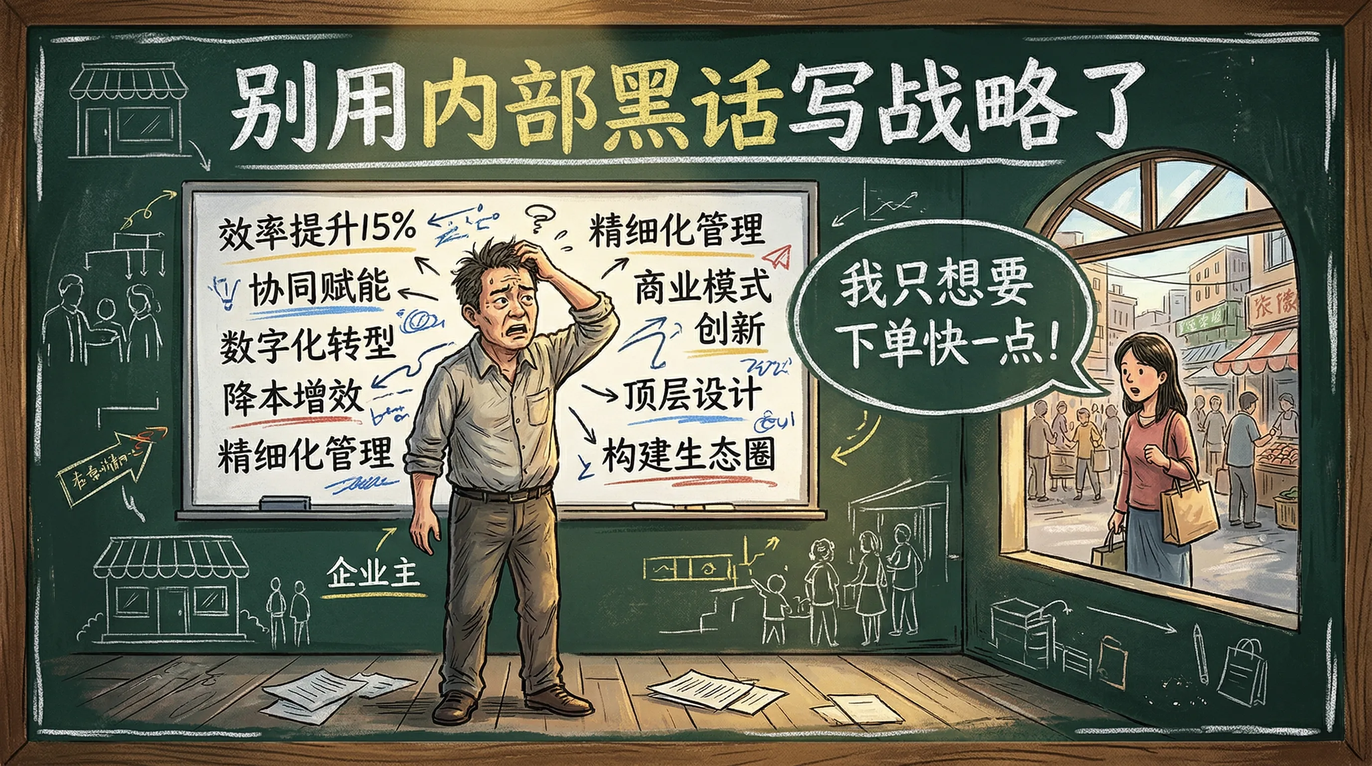 别用"内部黑话"写战略了，客户听不懂封面