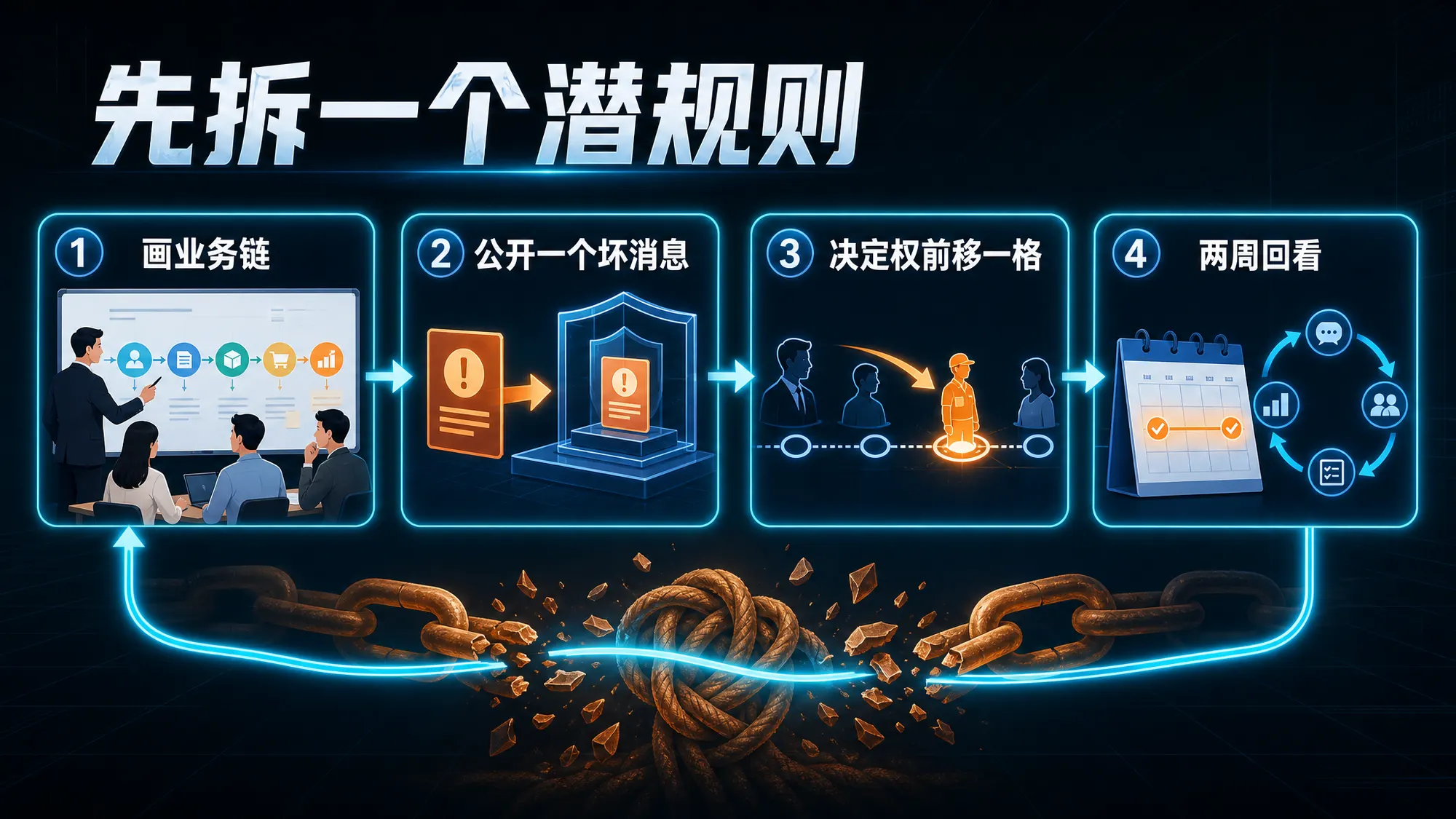 三步动作和两周复盘,先拆掉一个潜规则