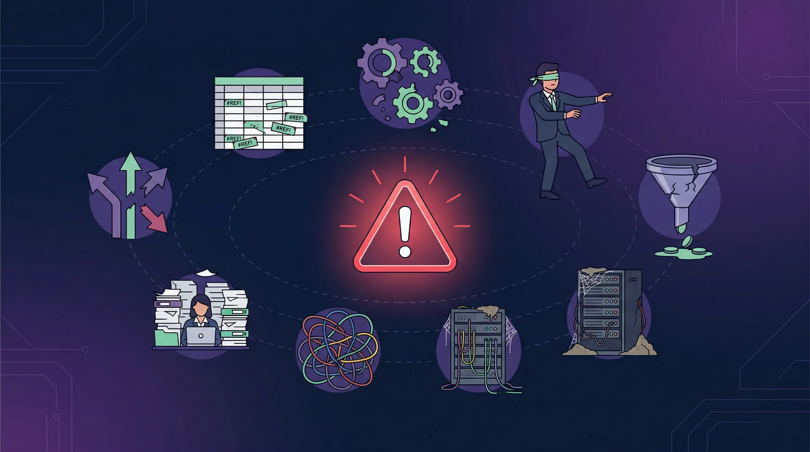 痛点示意：企业数字化的荒诞现状